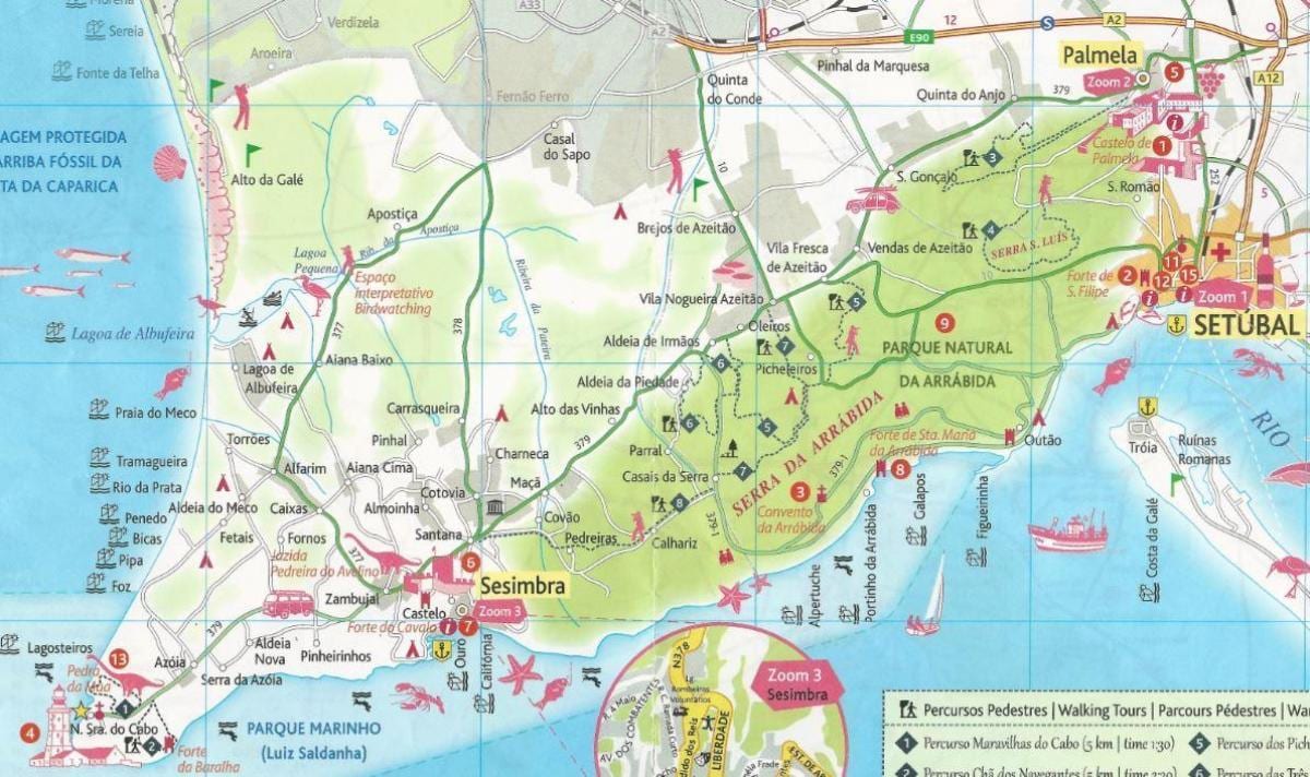 Karte von Lissabon Küste