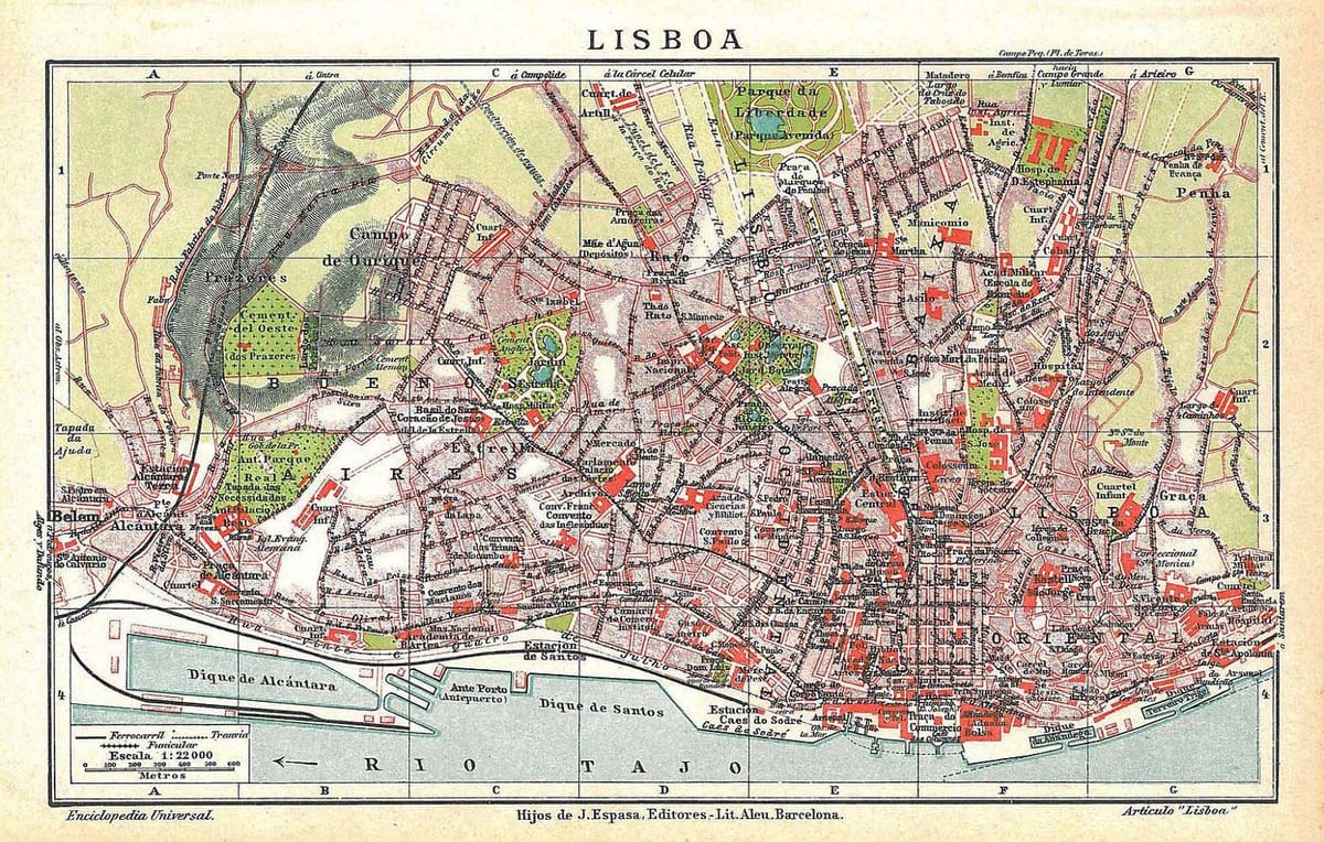 Karte von Lissabon-Altstadt