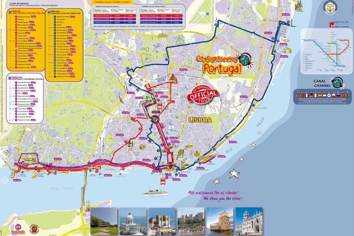 Lissabon-sightseeing-bus Karte