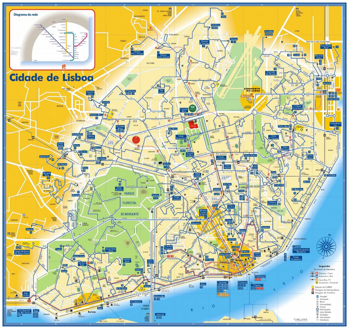 transport-Karte Lissabon