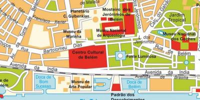 Karte von belem in Lissabon