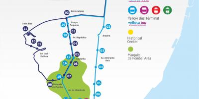 Lissabon Flughafen-bus route map