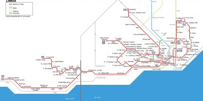 Lisboa tram map