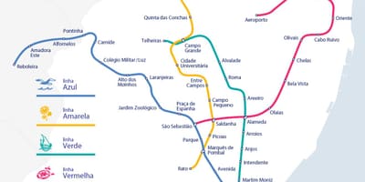 Karte metro lisboa